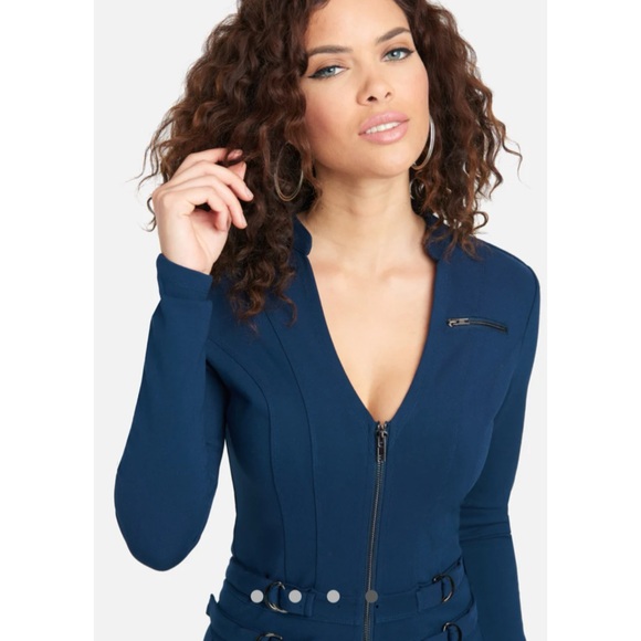 BEBE - Zip Front Jumpsuit - Picture 4 of 4